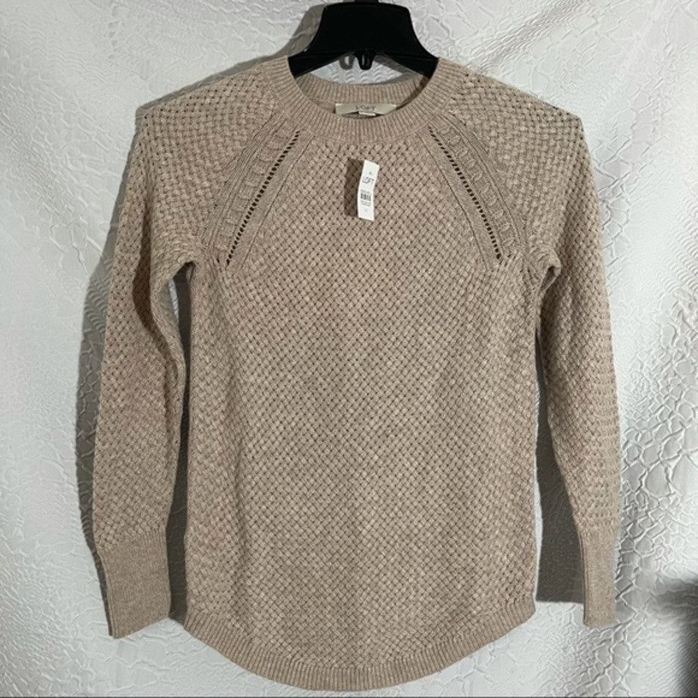 🎁 NWT! LOFT Knit Long Sleeve Sweater Top Shirt - Picture 6 of 9